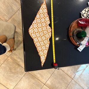 Coach Vibrant Orange and Cream Scarf